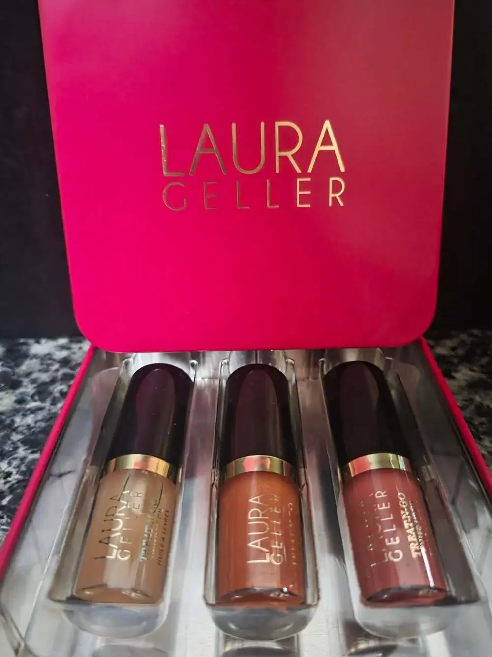 Laura Geller Treat-N-Go Tinted Lip Oil 3-Piece Trio Gift Set